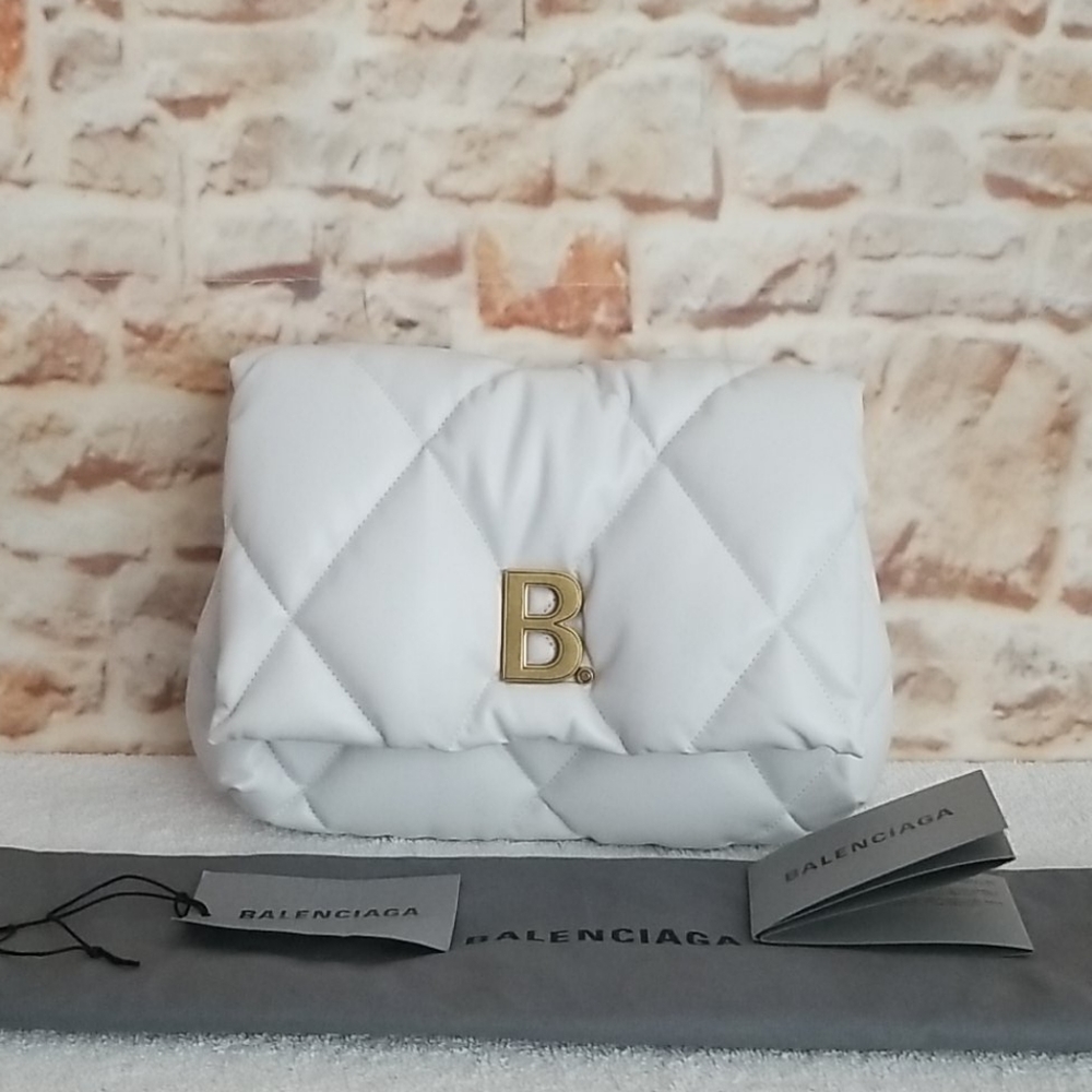 New Balenciaga Touch Puffy Quilted Clutch Bag - Picture 1 of 14